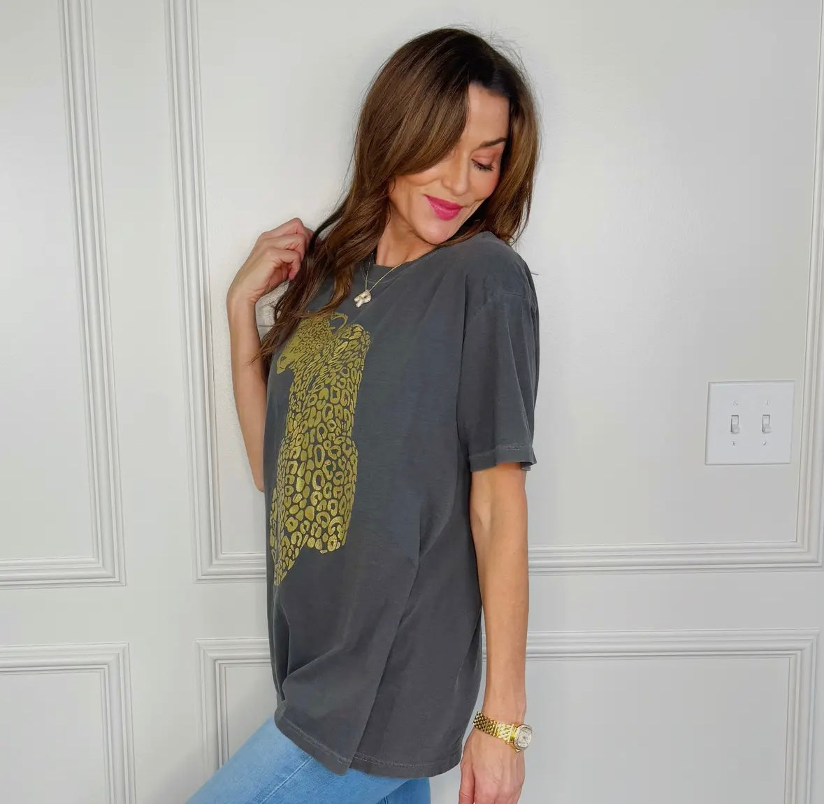 Shimmer Leopard Tee