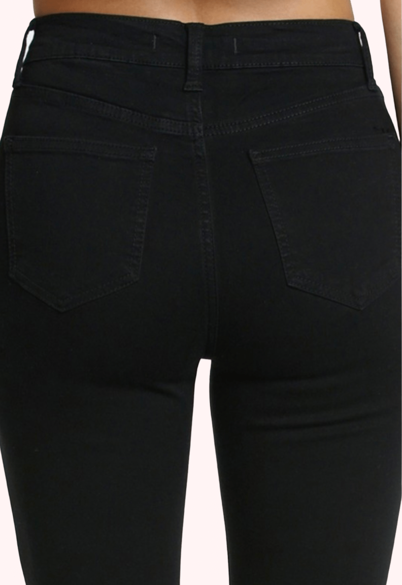 Bella Super High Rise Skinny Ankle Jeans - Black