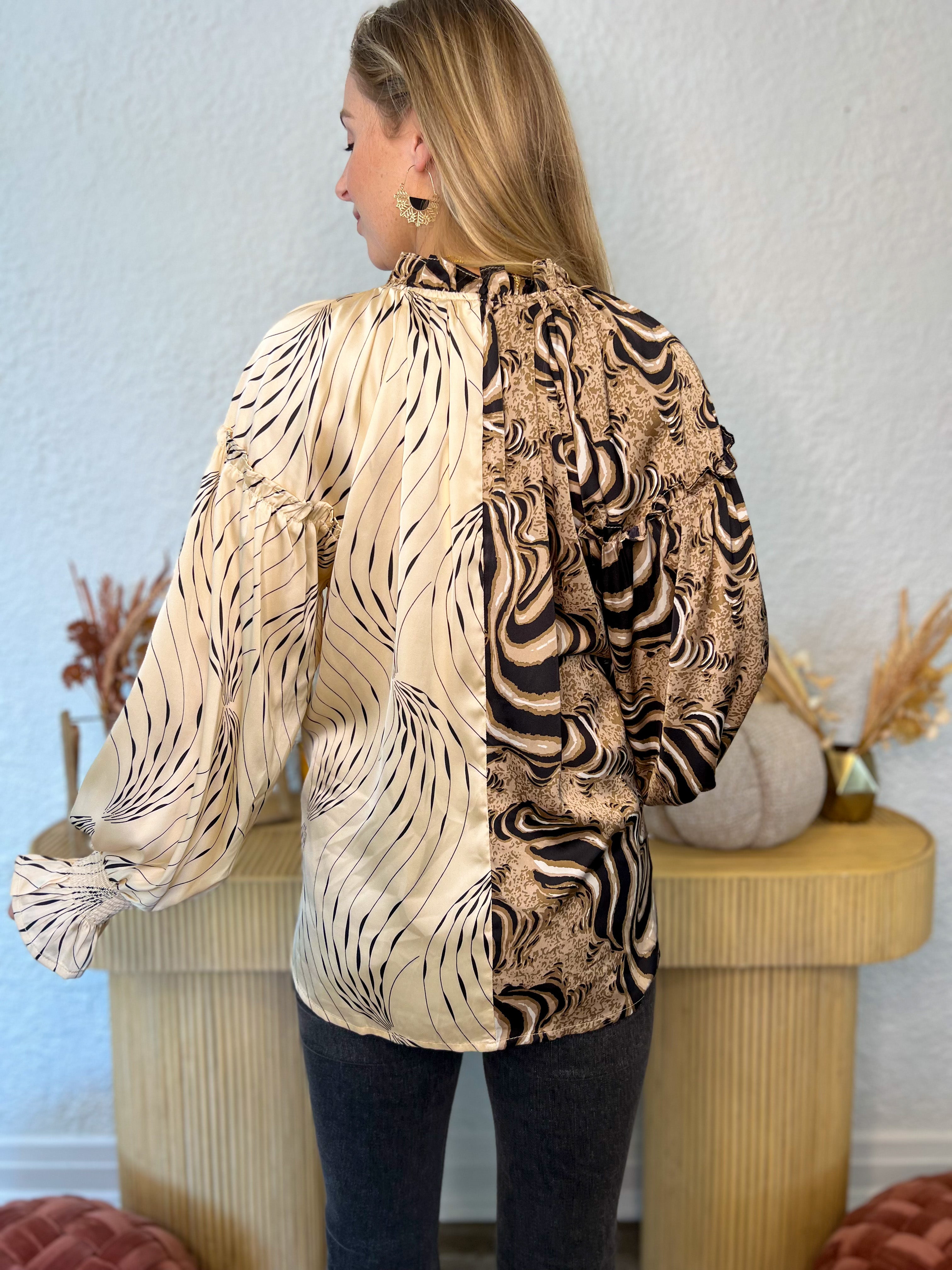 Hattie Contrast Blouse
