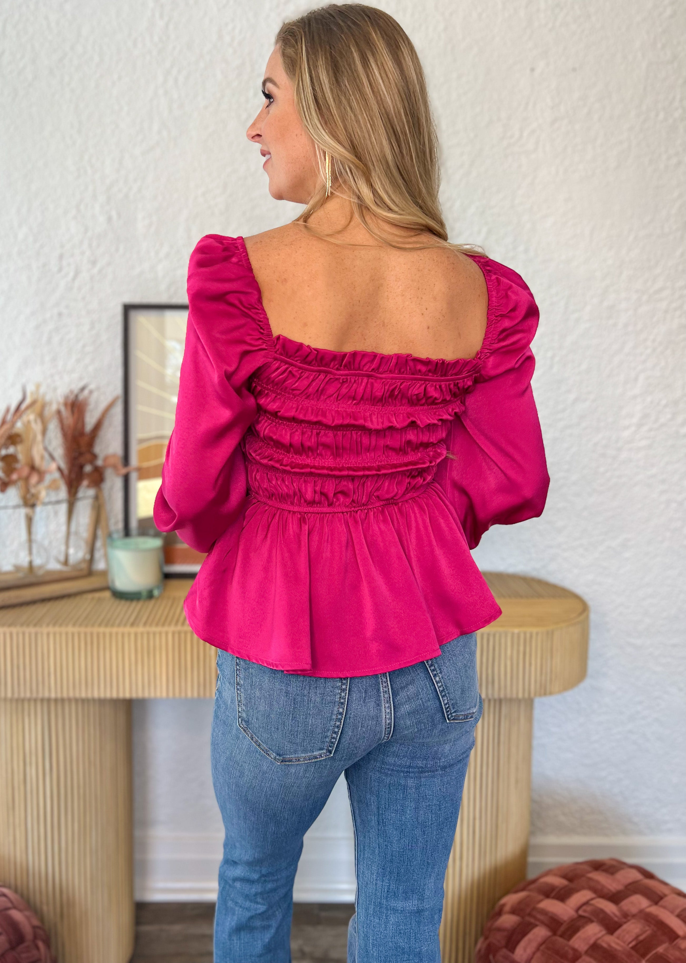 Lindi Smocked Ruffle Top