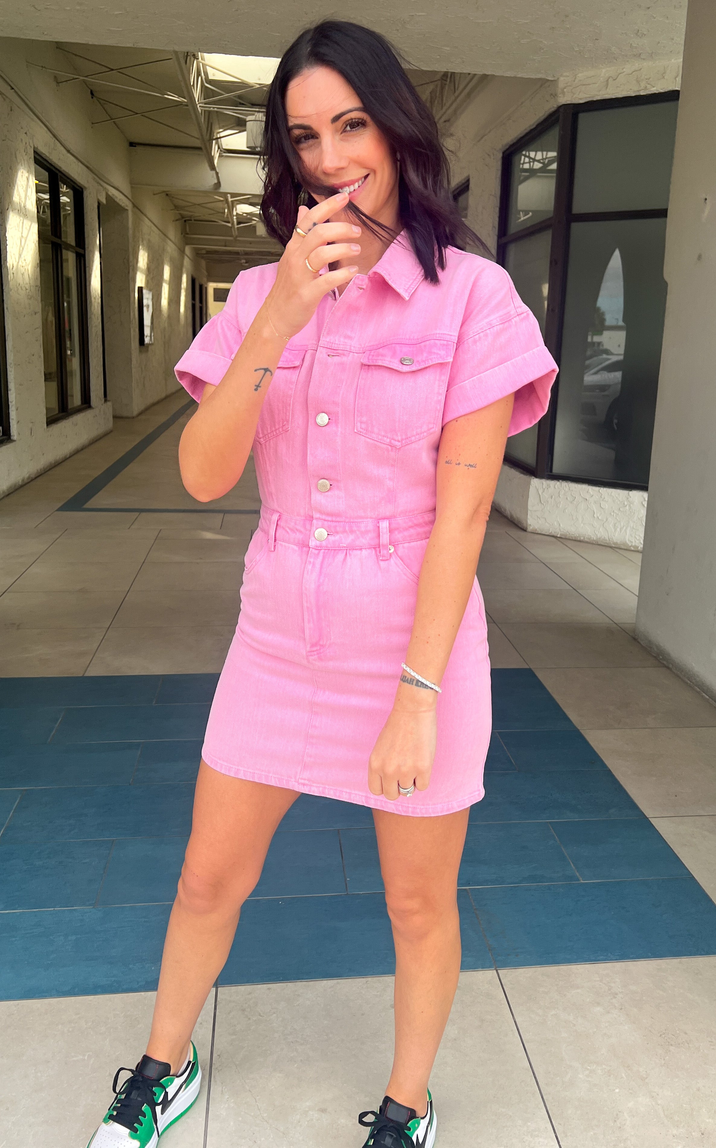 Chelsea Utility Dress (Pink)