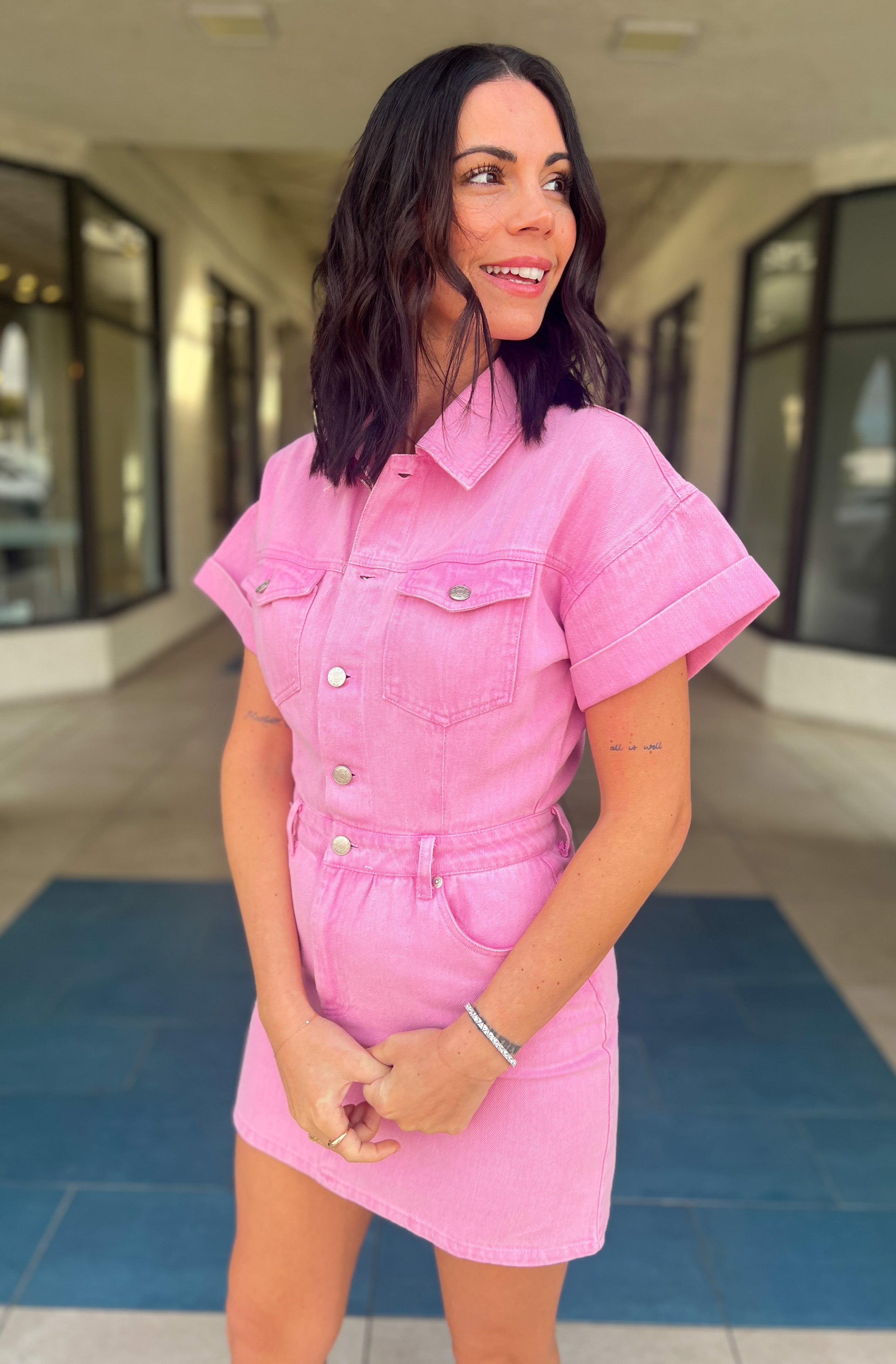Chelsea Utility Dress (Pink)