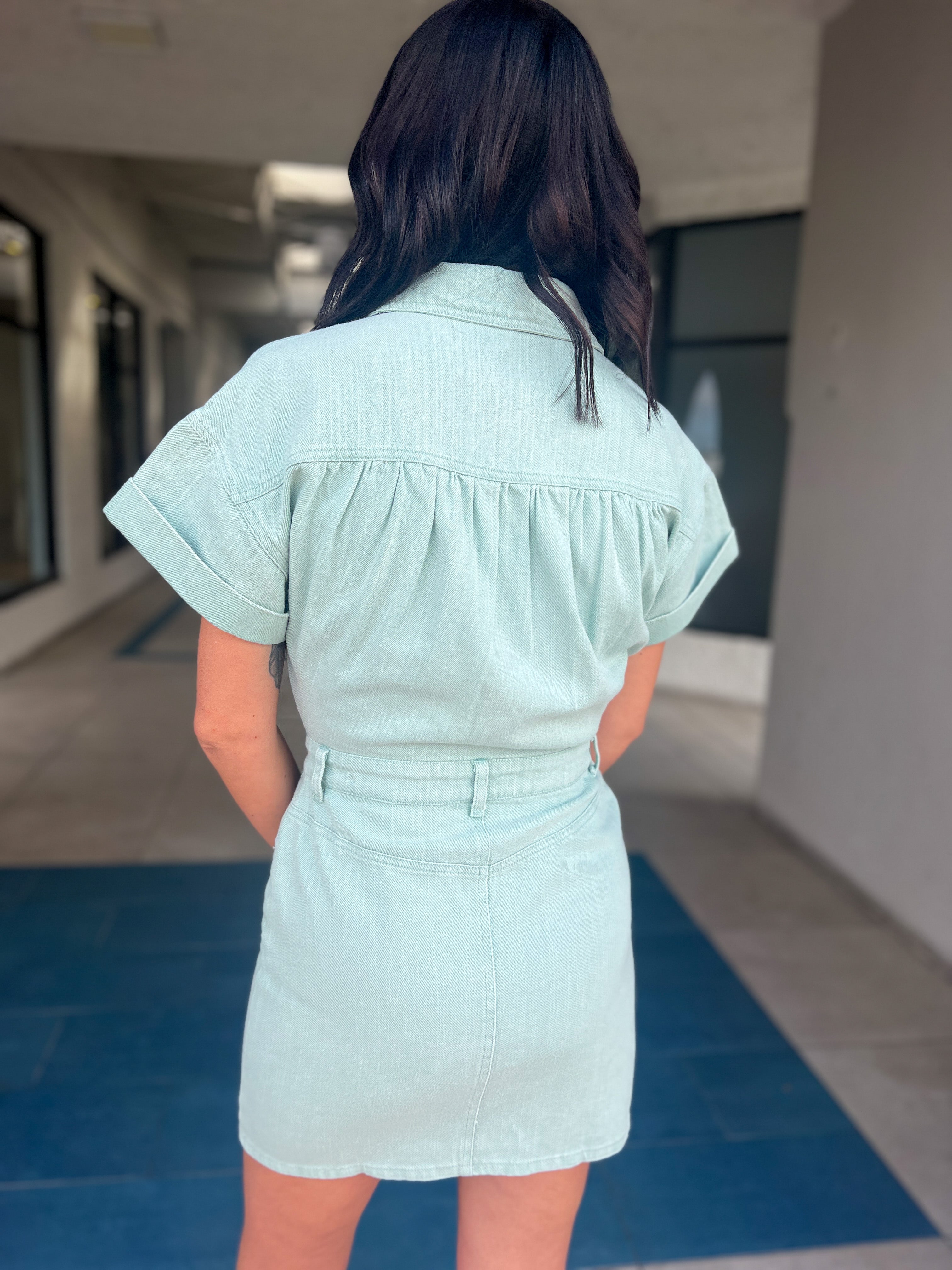 Chelsea Utility Dress (Seafoam)