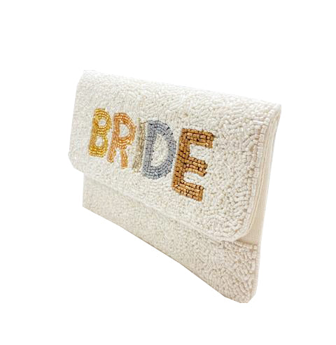 Ombre Beaded Mini Bride Clutch