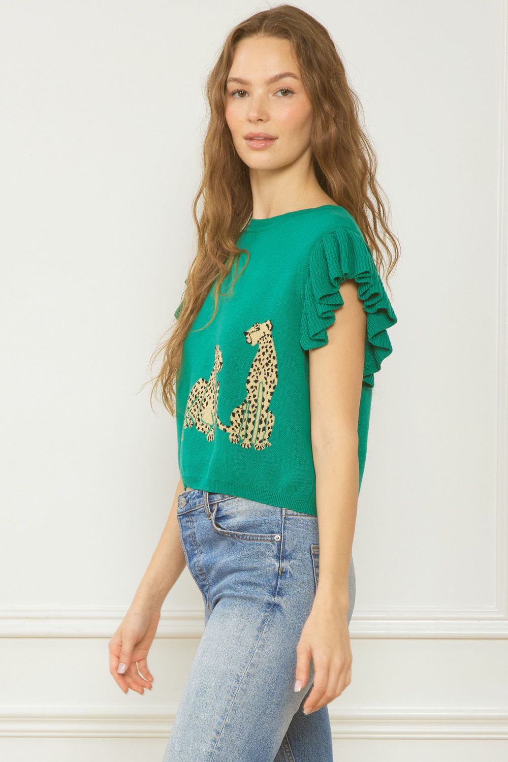 Jenna Ruffle Sleeve Top