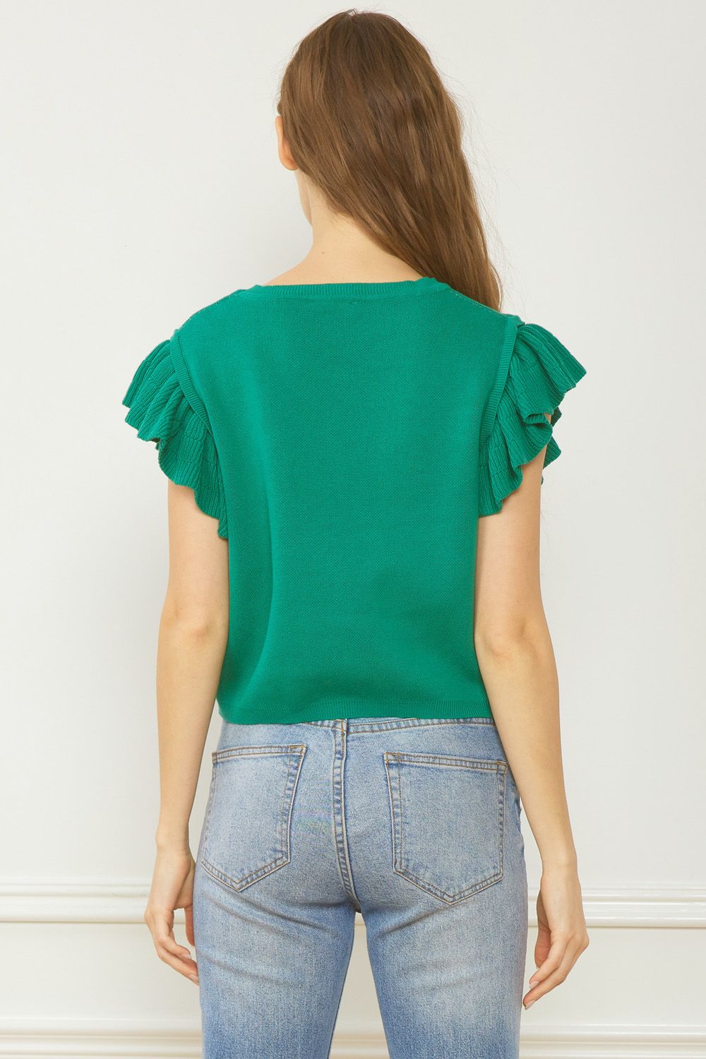 Jenna Ruffle Sleeve Top