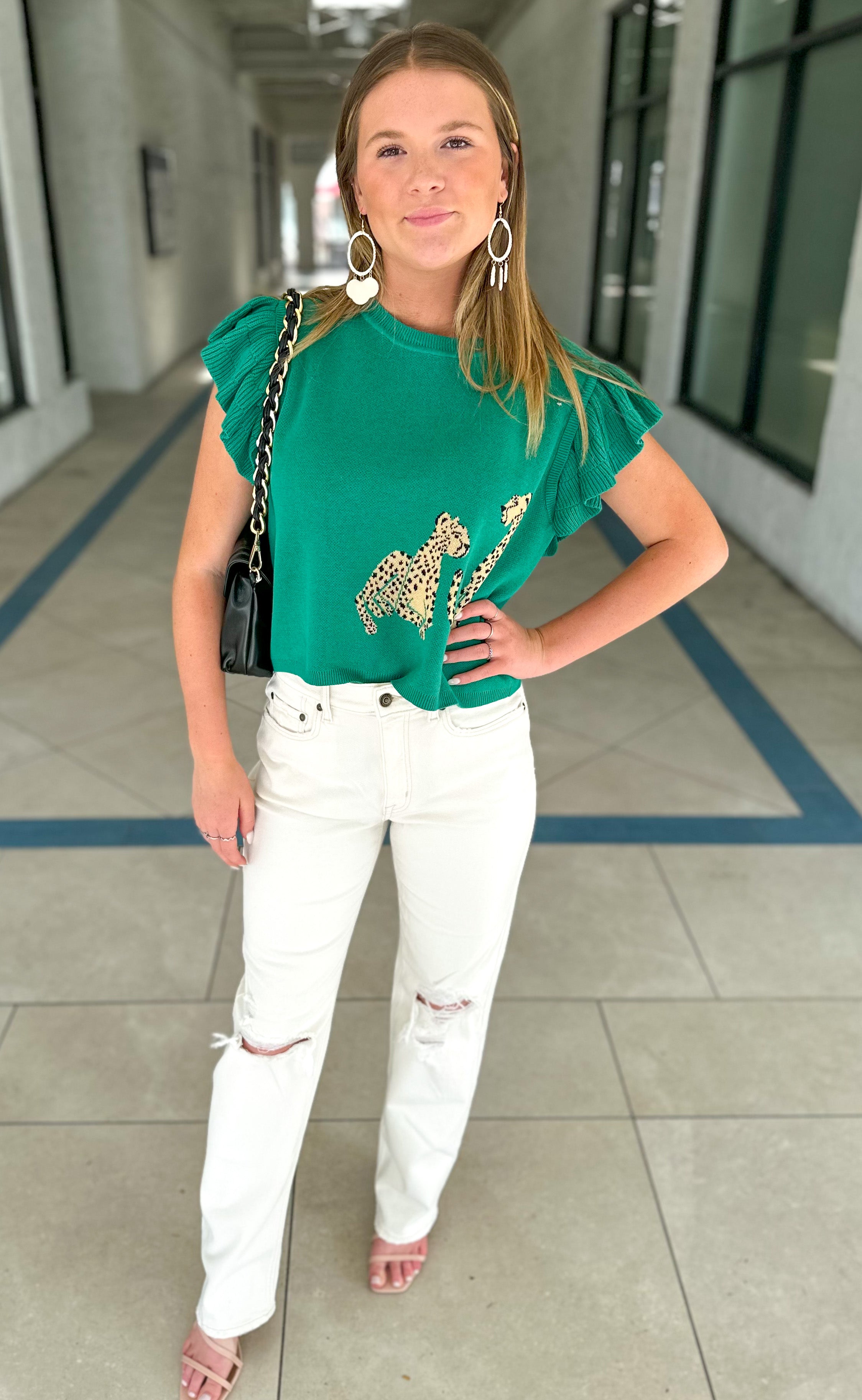 Jenna Ruffle Sleeve Top