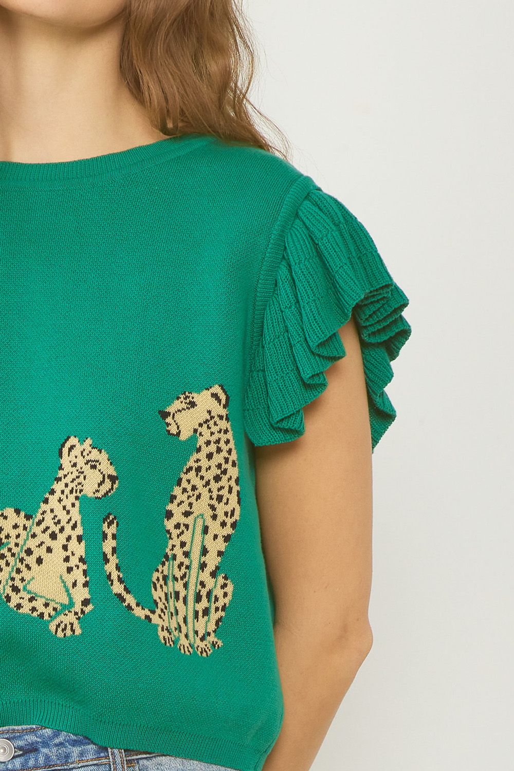 Jenna Ruffle Sleeve Top